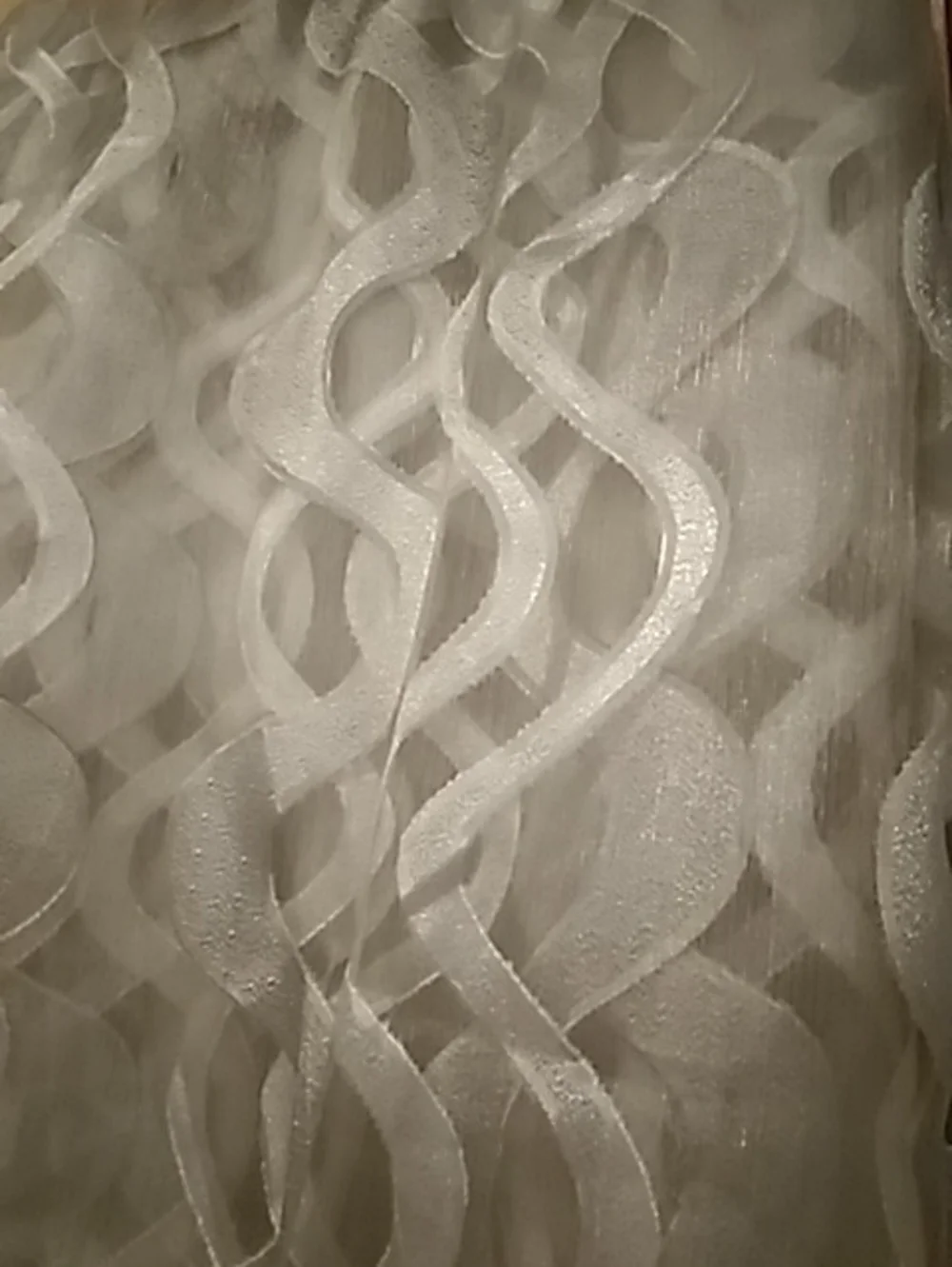 2 Smoky Silver Magnificent Tulle Curtains Sz 96